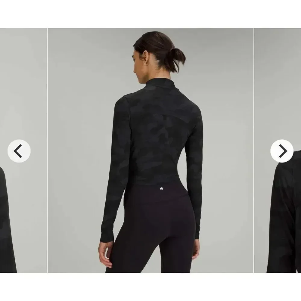 LULULEMON | all aligned mock neck long sleeve nulu heritage 365 camo deep coal